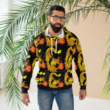 DRAGÓN AMARILLO ROJO - AOP Sudadera con capucha unisex