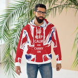 KEEP CALM AND CARRY ON  - AOP Unisex Pullover Hoodie