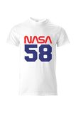 NASA EST. 58 - RD WHT BLU - Heavy Cotton Tee