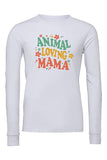 ANIMAL LOVING MAMA - Long Sleeve Jersey Tee