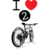 I LOVE 2 MOUNTAIN BIKE - Ladies Tee