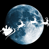 SANTA OVER THE MOON - Heavy Cotton Tee