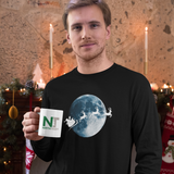 SANTA OVER THE MOON - Cotton Long Sleeve