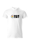 LOVE 416 - EFFET DOMINO - TRI COULEUR - Tee-shirt en coton épais