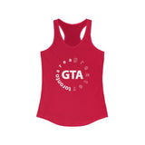 GTA - ÁREA GRANDE DE TORONTO - WH - Camiseta sin mangas con espalda cruzada ideal para mujer 