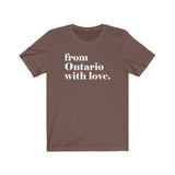 FROM ONTARIO WITH LOVE MEN/UNISEX T-SHIRT