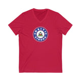 HAITI STRONG - Unisex Jersey Short Sleeve V-Neck Tee