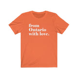 FROM ONTARIO WITH LOVE MEN/UNISEX T-SHIRT