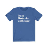 FROM ONTARIO WITH LOVE MEN/UNISEX T-SHIRT