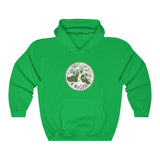TREE OF LIFE - GREEN WHITE - Unisex Heavy Blend™ Hooded Sweatshirt