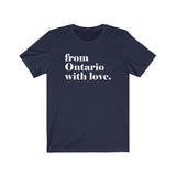 FROM ONTARIO WITH LOVE MEN/UNISEX T-SHIRT