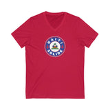 HAITI SOLIDE - Unisex Jersey Short Sleeve V-Neck Tee